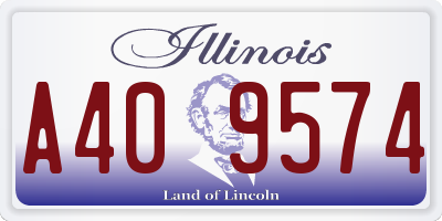 IL license plate A409574