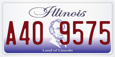 IL license plate A409575