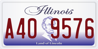 IL license plate A409576