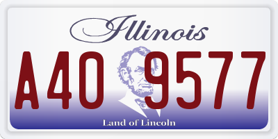 IL license plate A409577