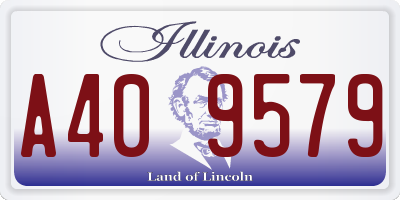 IL license plate A409579
