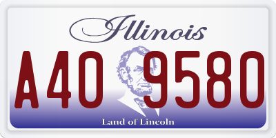 IL license plate A409580
