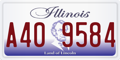 IL license plate A409584