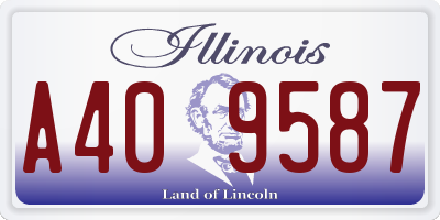 IL license plate A409587
