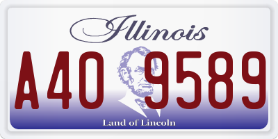 IL license plate A409589