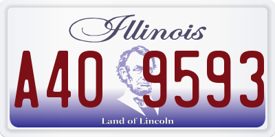 IL license plate A409593