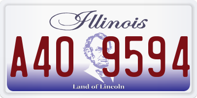 IL license plate A409594