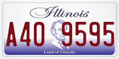 IL license plate A409595