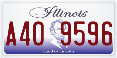 IL license plate A409596