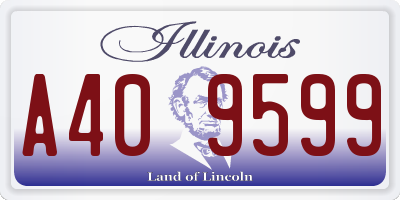 IL license plate A409599