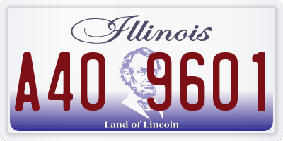 IL license plate A409601