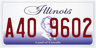 IL license plate A409602