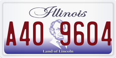 IL license plate A409604