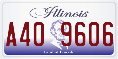 IL license plate A409606