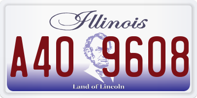 IL license plate A409608