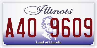 IL license plate A409609