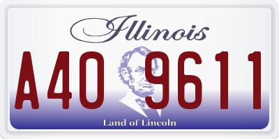 IL license plate A409611