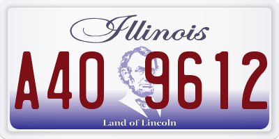 IL license plate A409612