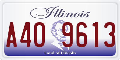 IL license plate A409613