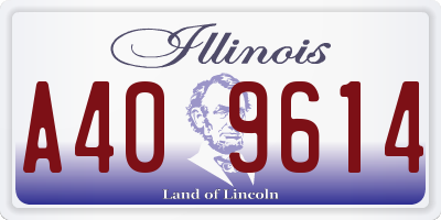 IL license plate A409614