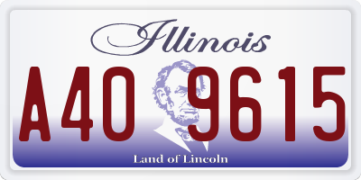 IL license plate A409615