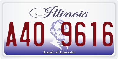 IL license plate A409616