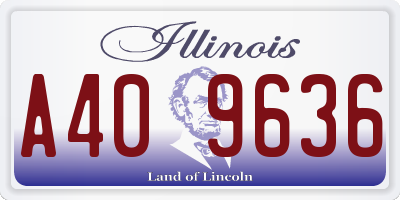 IL license plate A409636