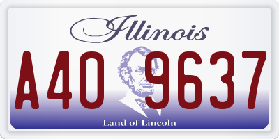 IL license plate A409637