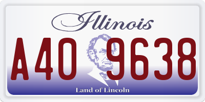 IL license plate A409638