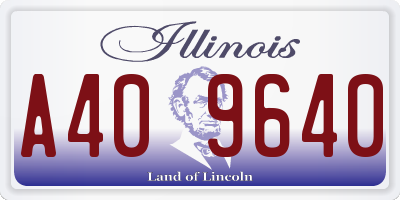 IL license plate A409640