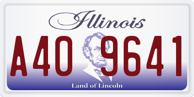 IL license plate A409641