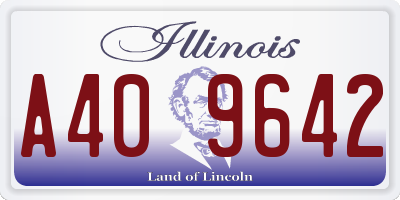 IL license plate A409642
