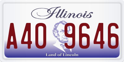 IL license plate A409646