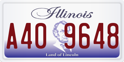 IL license plate A409648
