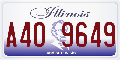 IL license plate A409649