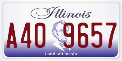 IL license plate A409657