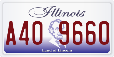 IL license plate A409660