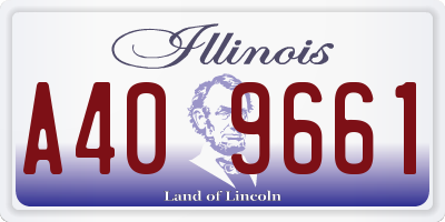 IL license plate A409661