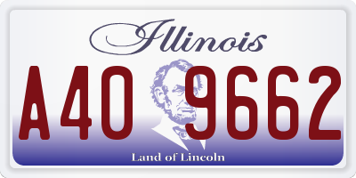 IL license plate A409662