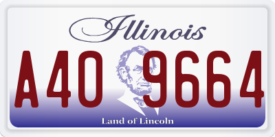 IL license plate A409664