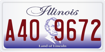 IL license plate A409672