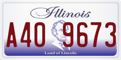 IL license plate A409673