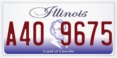 IL license plate A409675