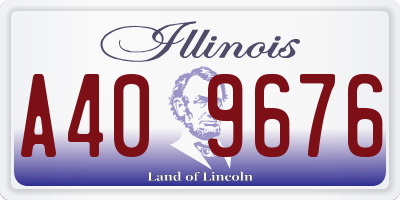 IL license plate A409676