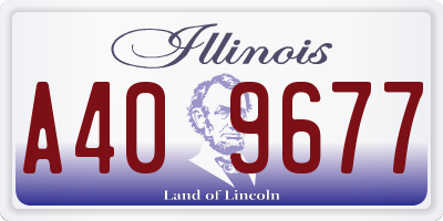 IL license plate A409677