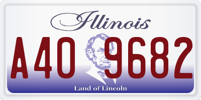 IL license plate A409682