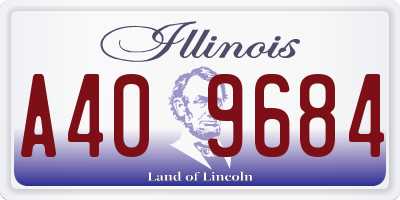 IL license plate A409684