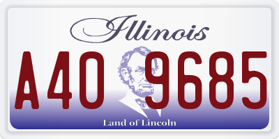 IL license plate A409685