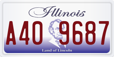 IL license plate A409687
