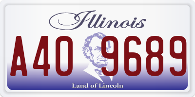 IL license plate A409689